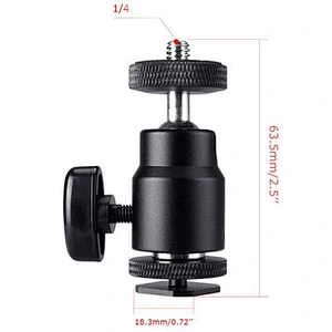 KalioCamera Accessories Ball head mount Universal 360 Degree Swivel Rotating Aluminium Mini Tripod Mount Adapter Head