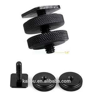 1/4 Double Screw Flash Hot Shoe Adapter Double Screw mount for Go pro, Camera flash mount 1/4