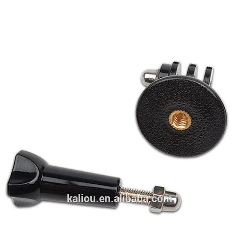 High quality cheapest tripod mount adapter with long thumb screw for Go pro heros cameras