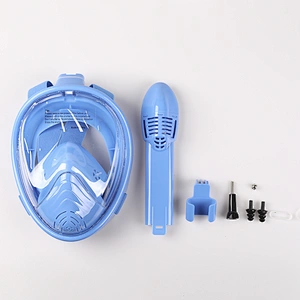 Kaliou 2019 Hot New 180 degree view Kids Snorkeling Mask Full Face Dive Mask for Kids Children Junior with Go pro Mount Adapter