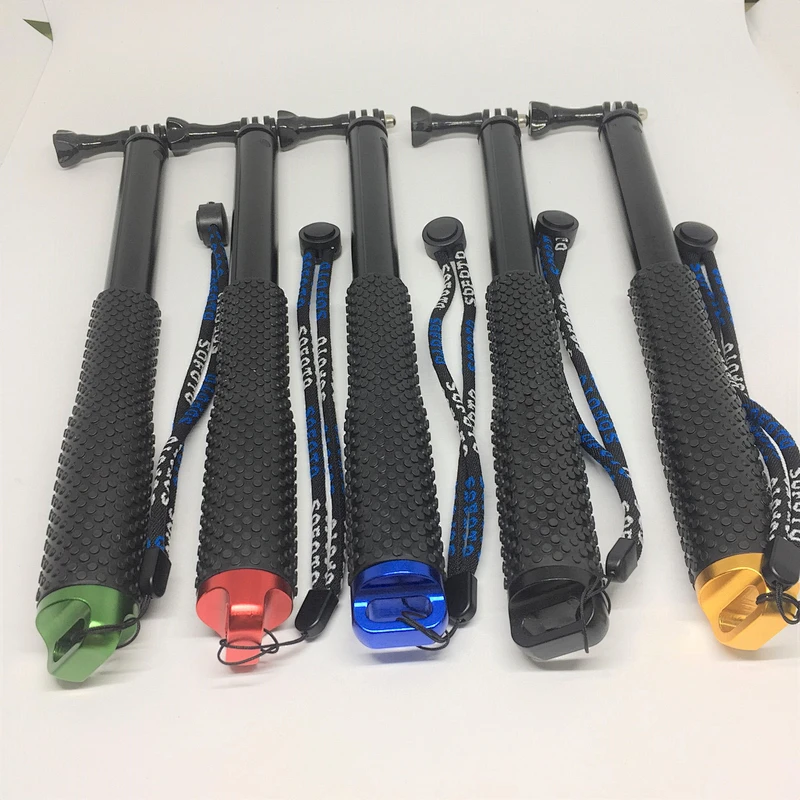 Kaliou Red Green Blue Golden Black Extendable 36 Inch Waterproof Monopod Selfie Stick for Go pro 7 6 5 4 3 SJ4000 Action Camera