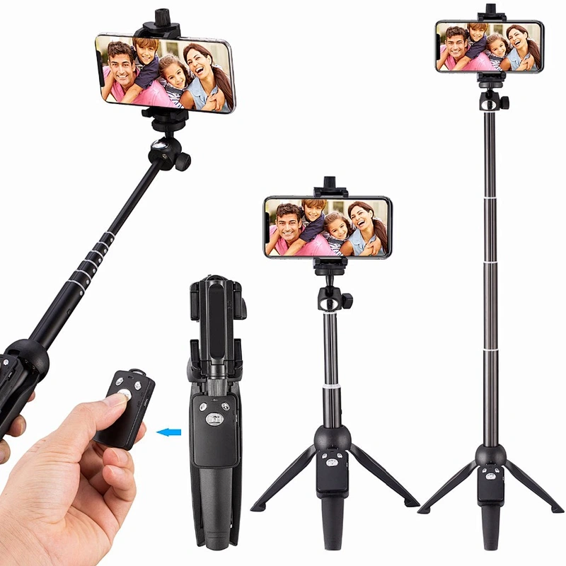Yunteng Tripod for smartphone Mobile Accessories 2018 Selfie Stick with Remote Shutter 3 in 1 Camera tripods for iPhone