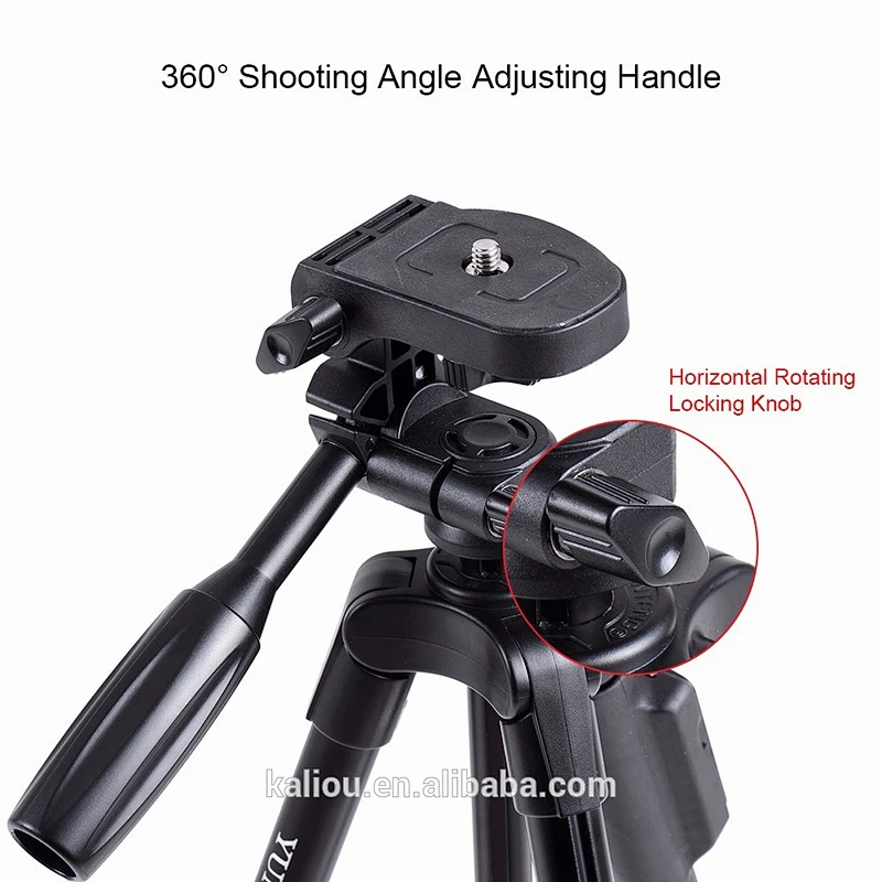 Wholesale Flexible Yunteng 5208 Camera Selfile Tripod with 3-Way Head Bluetooth Remote