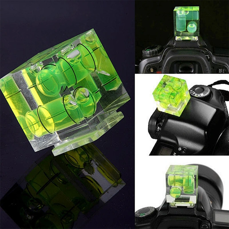 3D Triple 3 Axis Bubble Spirit Level with Hot Shoe Adapter for Brand C N P and all Cameras Clever Leveling Device