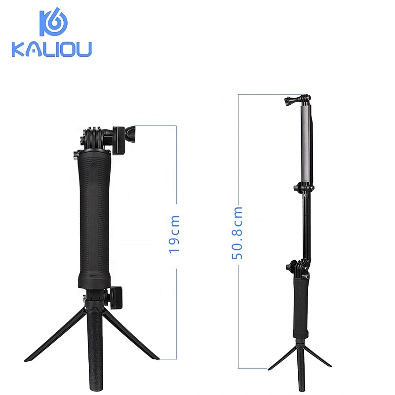 Kaliou 3-Way Grip Monopod Selfie Stick Tripod for Go pro 7 6 5 4 3 2  SJ4000 SJ5000 XiaoYi 4K Sports Action Camera Accessories