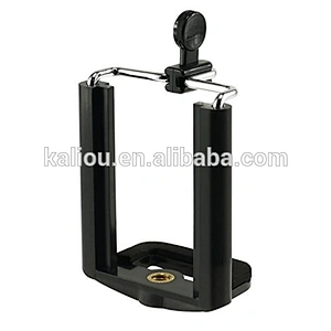 Kaliou Universal Mobile Phone Clip Holder Mount Bracket Adapter for Camera Cell Phone Tripod Stand Mount Adapter Monopod