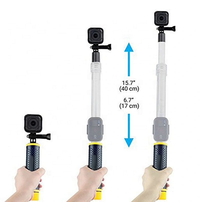 Kaliou 2018 Hot New Waterproof Transparent Monopod Selfie Stick with Remote Control Holder for GoPros 7 6 5 4 3 2 SJCAMS Sj4000