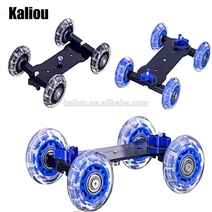 Kaliou 4 wheel DSLR Camera Slider Rail Track Stabilizer Slider Dolly Car