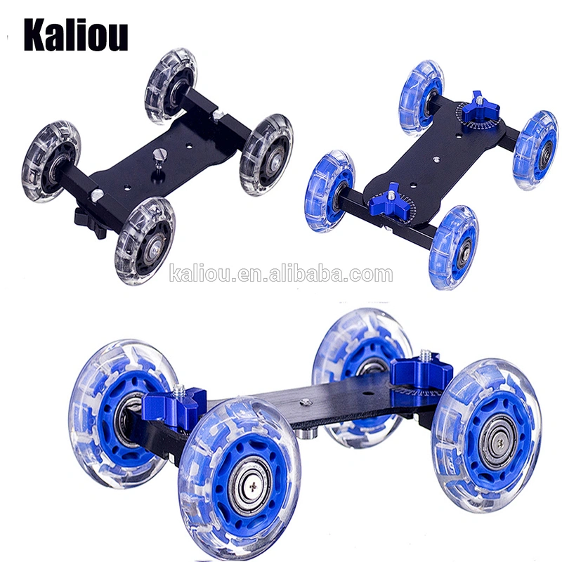 Kaliou 4 wheel DSLR Camera Slider Rail Track Stabilizer Slider Dolly Car