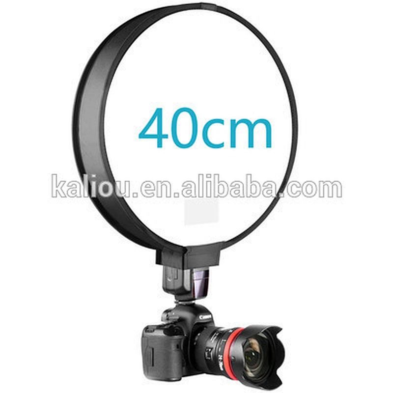 Kaliou Best Selling Universal Photography 40/30cm Universal Round Style Flash Folding Soft Box Diffuser for Cameras