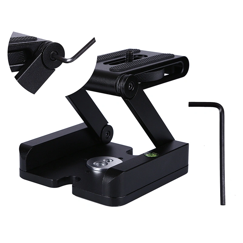 Folding Z Type Stand Holder Professional Tripod Kit Tilt Head Pan Ball Head Folding Desktop Compatible Camera Camcorder
