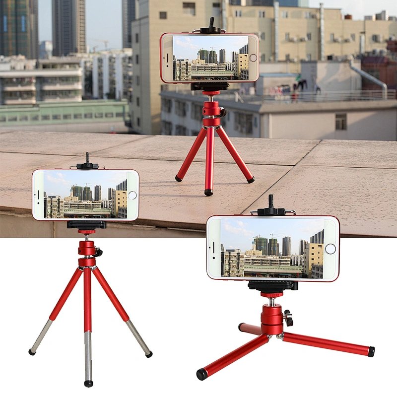 Kaliou Black Silver Red Camera Phone Mini Tripod Selfie Stick Monopod for Go pro 7 6 5 4 3+ Smartphones iphones Huaweixiaomi