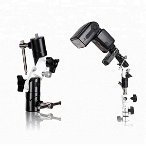 Adjustable 3-section U-shape Type Swivel Flash Bracket for Mount Umbrella Holder/Ball head/Trigger/Light Stand Adapter