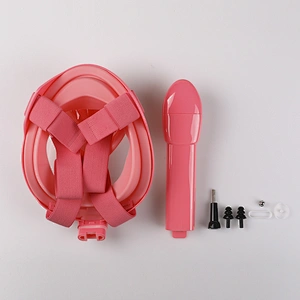Kaliou 2019 Hot New 180 degree view Kids Snorkeling Mask Full Face Dive Mask for Kids Children Junior with Go pro Mount Adapter