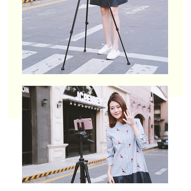 Kaliou 1400mm Professional Black Aluminium Tripod 3520 Tripod Stand for Digital Camera DSLR Smart Phone Mobile Phone