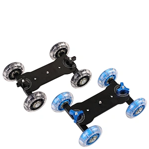 Kaliou DSLR Camera Video Photograph Rail Rolling Track Slider Skater Table Dolly Car Blue Flexible For Speedlite DSLR Camera