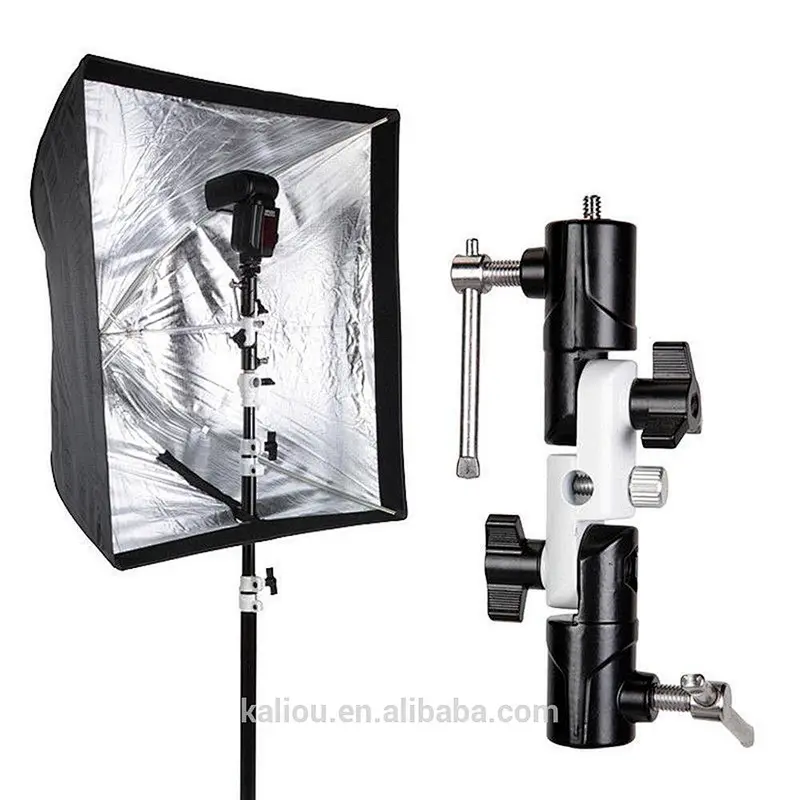 Kaliou Adjustable 3-section U-shape Swivel Flash Bracket for Camera Umbrella Holder/Trigger/Light Stand Adapter