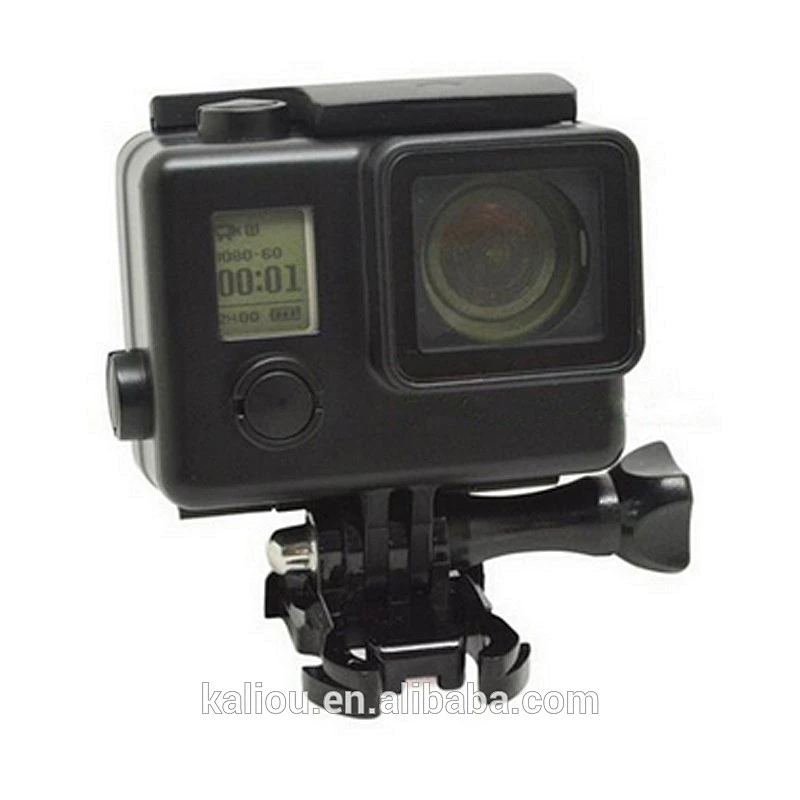 Hot sale Black Version 30M Waterproof Housing Case for Go pro heros 4/3+/3 with adapter mount