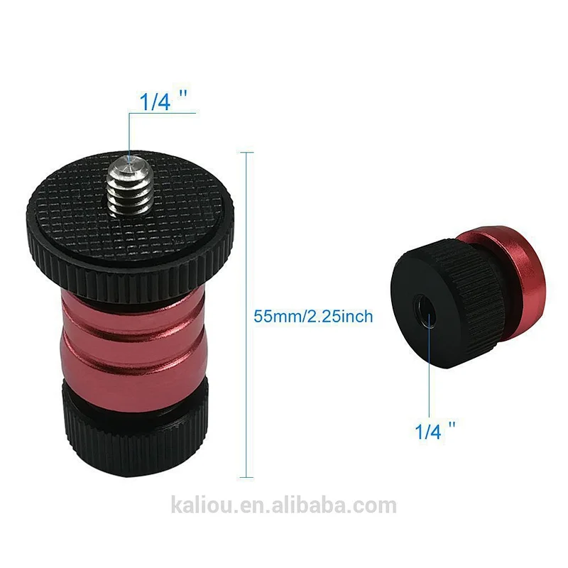 Removable Mini Hot Shoe Ball head Quick Mount Adapter for Magic Arm Tripod and Monitor