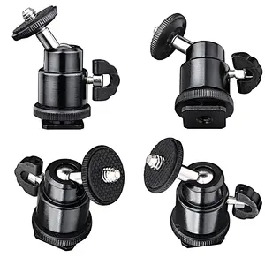 Kaliou For Camera Tripod LED Light Flash 1pc High Quality Tripod Bracket Holder Mount 1/4 Hot Shoe Adapter Cradle Ball Head