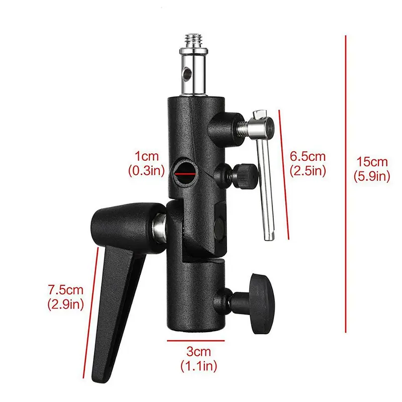 Good for selling Whole Metal H Type Flash Bracket Stand for Mount Umbrella Holder/Ball head/Trigger/Light Adapter