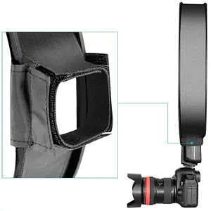 Kaliou Universal 40cm Round Portable Speedlight Softbox Flash Diffuser On-top Soft Box for Canons/Nikons/Sonys Camera DSLR
