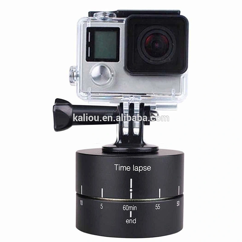 Kaliou Go pros accessories 360 Degrees 120min Panning Rotating Time Lapse Stabilizer Tripod for Go pros/ Xiaoyi cameras
