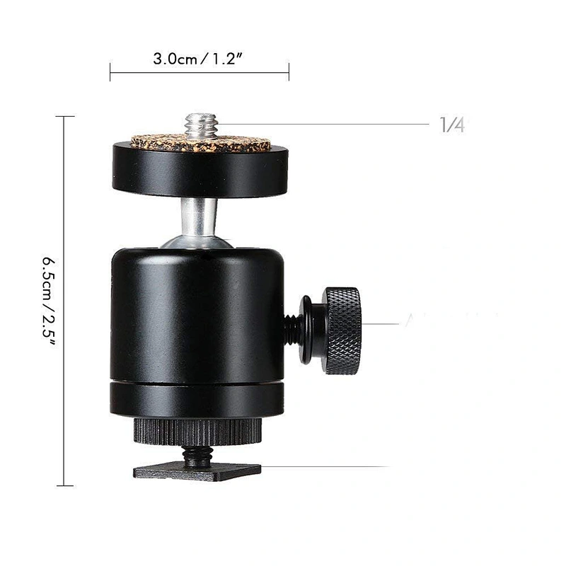 360 Swivel Camera Tripod Mini Ball Head 1/4