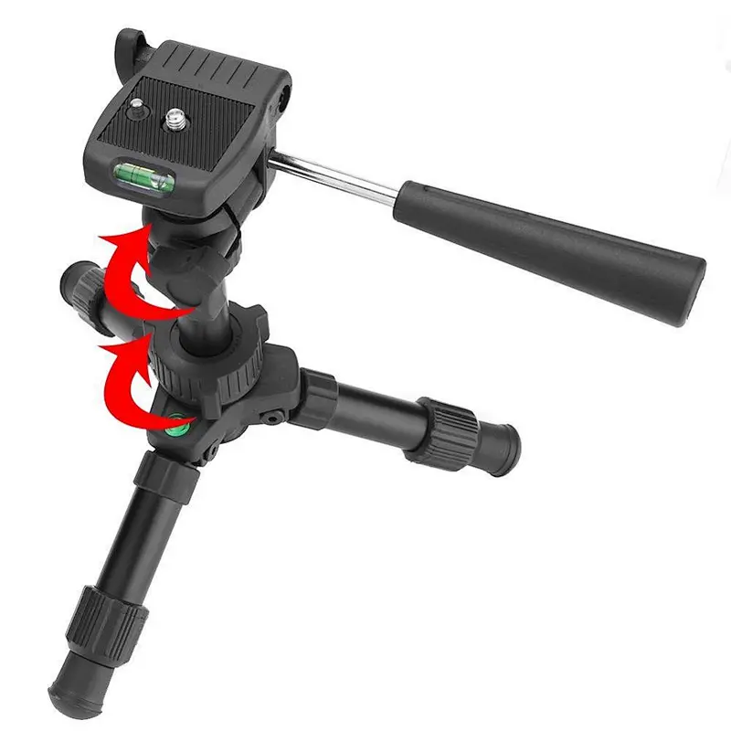 High quality for DSLR Camera Foldable New Desktop Mini Camera Tripod holder with Rotating Quick Release Mount stand for phone