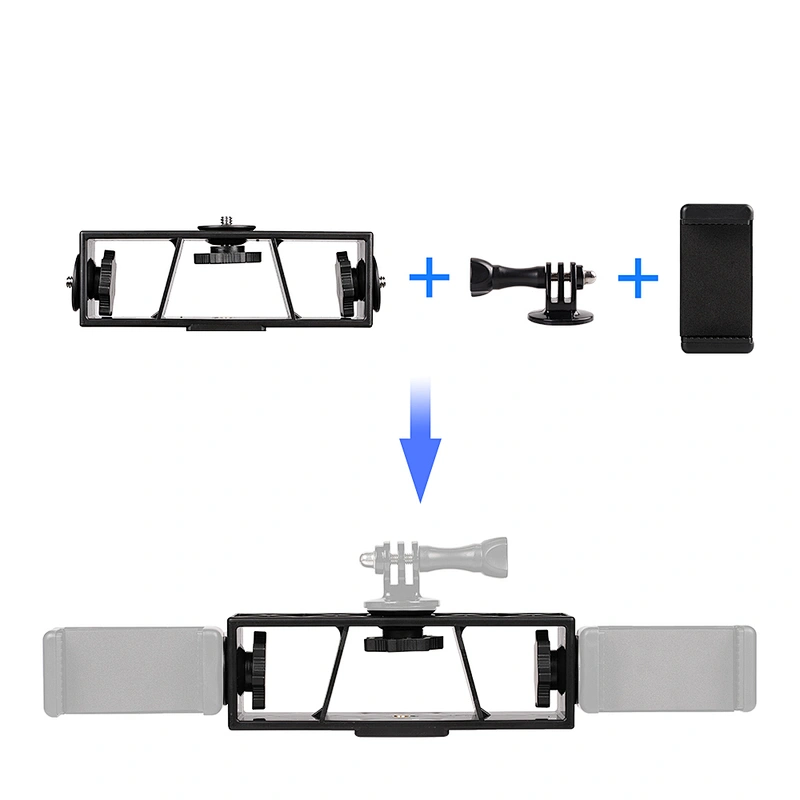 Kaliou Multi-stand Three Stands Universal 360 Degree Rotating Video Live Broadcasting Live Show Mobile Phone Bracket Phone Clip
