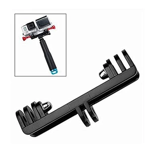 Kaliou Go pro Double Head Bracket Bridge Connector Mount Adapter with Screw for GoPros 7 6 5 4 3 2 1 Sports Camera and LED Light