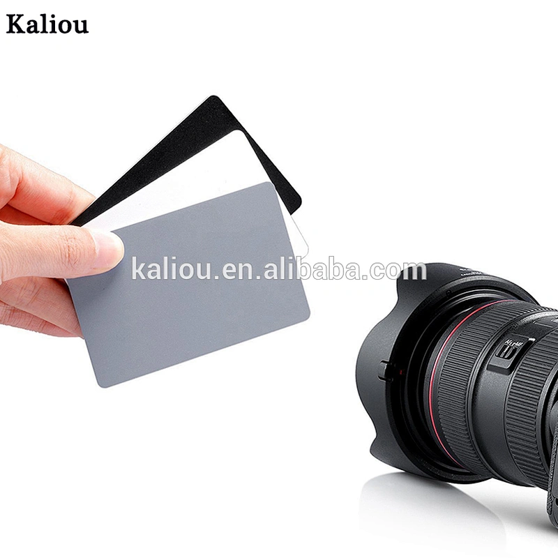 Kaliou Large Size 3 Card Set White Balance Card Grey Card For Digital and Film Photography With Premium