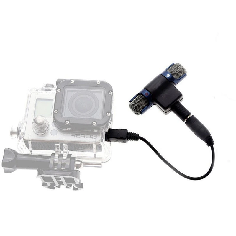 Kaliou 3.5mm Stereo Microphone Mic Adaptor Adapter for gopros 4 3 3+ heros 4 / and for Android Iphone Computers Tablets
