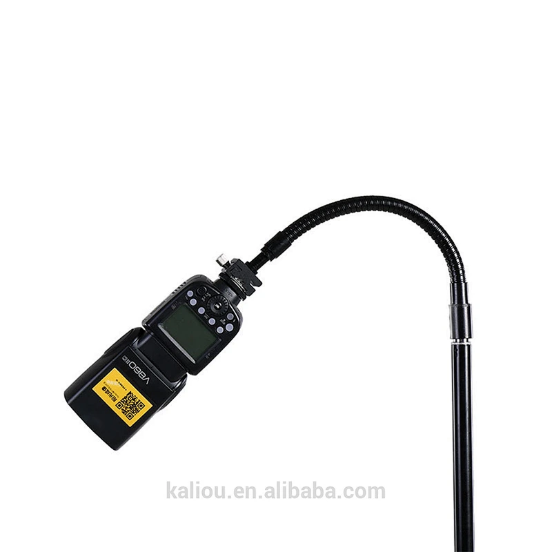 Photographic Horizontal Arm Metal Soft Tubing Hose Monopod with 1/4 Screw for Flashlight and Tripod Brackets