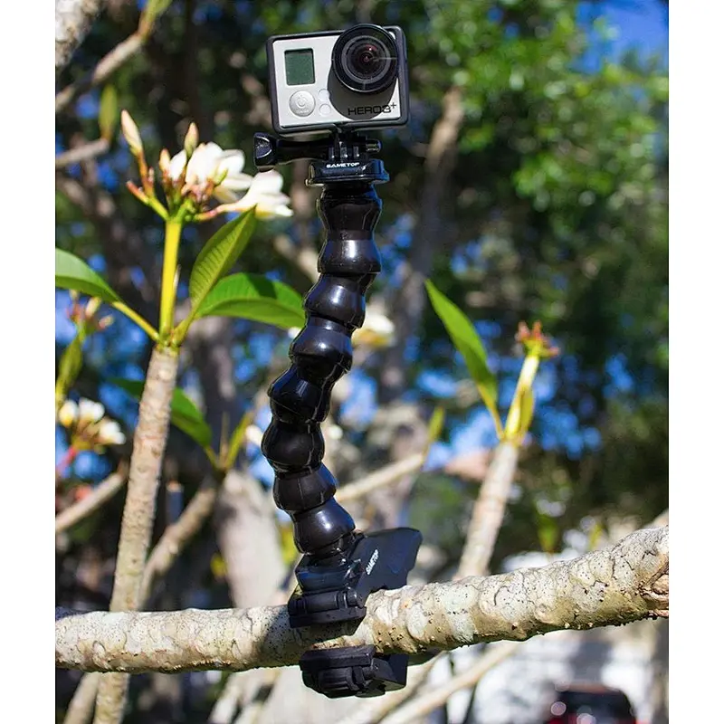 Kaliou批发相机柔性鹅颈Go pro颚夹Flex夹具固定座，用于Go pro 7 6 5 4 3 2 1