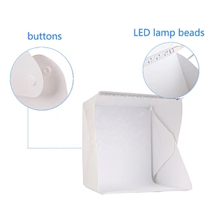 Photography Foldable Mini 20cm Button Type Photo Light Studio Box with 5 Colors Background Tent