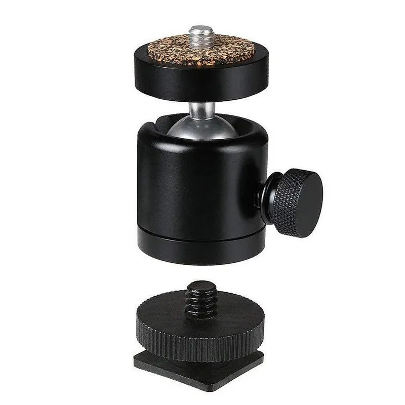 New type Mini Spherical pan/tilt High-quality Aluminum LED lamp bracket 1/4