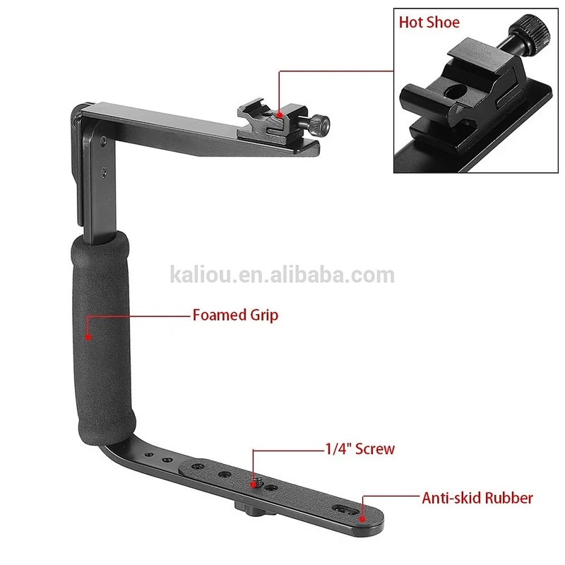 Photography SDLR Camera Right-angled U-bracket Flash 180 degree adjustable C-frame 635 Flash bracket with 1/4 thread Connector