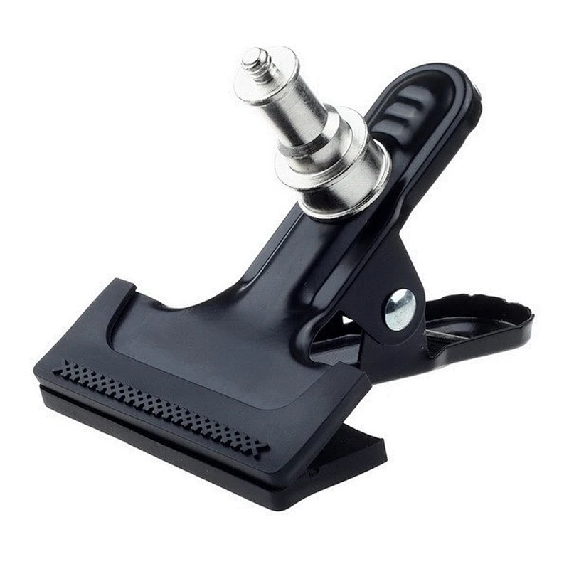 Universal Photography Metal Clip Clamp Holder Mount with Standard Ball Head 1/4 Screw for Camera Flash Holder Bracket