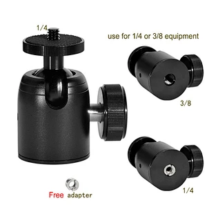 New arriving 360 Degree 1/4 tripod rotating Metal Tripod Mount Ball Head For DC Video Camera Quick Release