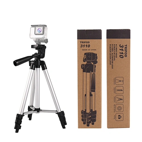 Factory Direct price lightweight camera mobile phone mini 3110 aluminum tripod stand