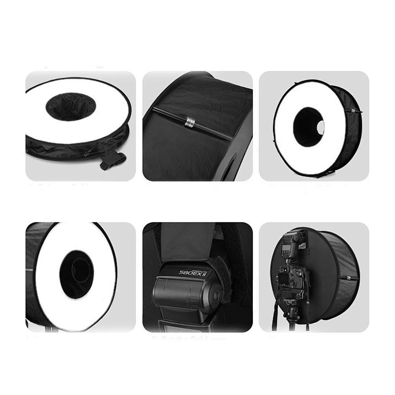 Kaliou 45cm Spotlights Photo studio Flash Diffuser Square Speedlight Soft Box Photography Flashing Softbox