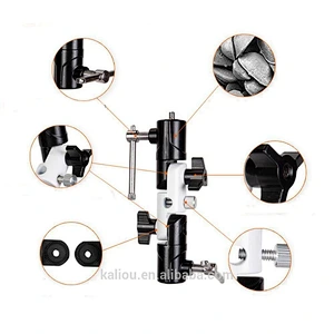 Kaliou Adjustable 3-section U-shape Swivel Flash Bracket for Camera Umbrella Holder/Trigger/Light Stand Adapter