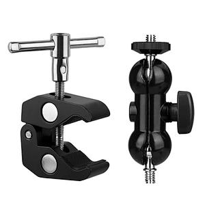kaliou Multi-function 1/4'' Screw Head Ball Mount Magic Arm Super Clamp for Monitor Flash Bracket