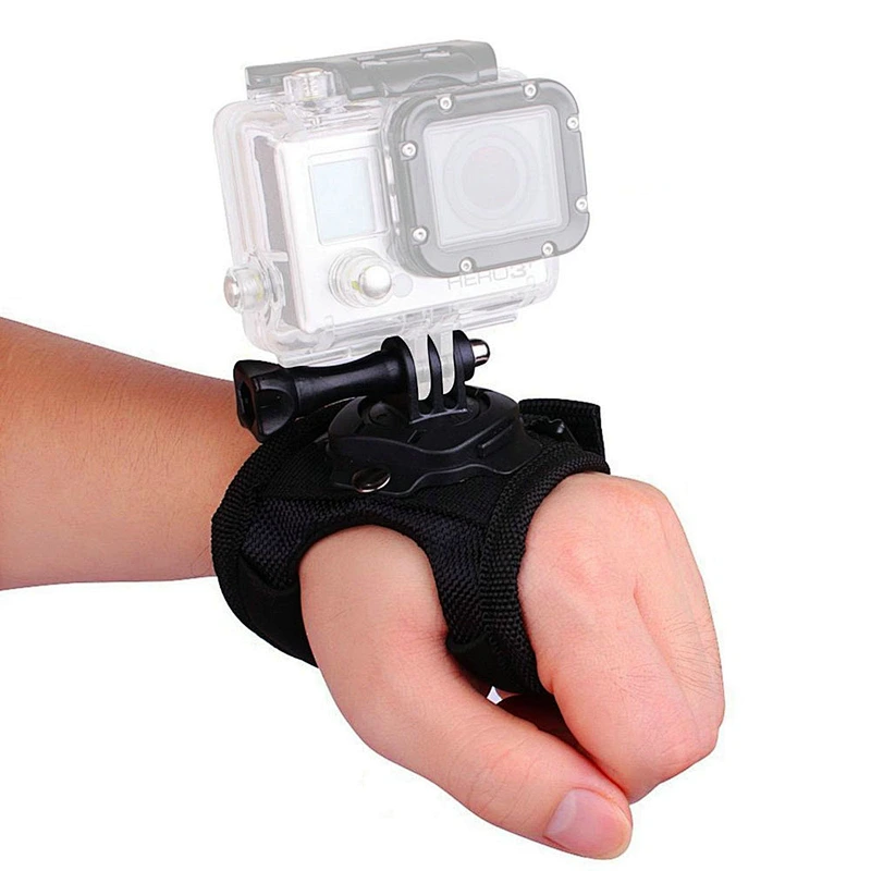 Kaliou 360 Degree Rotation Wrist Belt Holder Hand Palm Strap Mount Accessories for Go Pro Hero4 / 3+ / 3 / 2