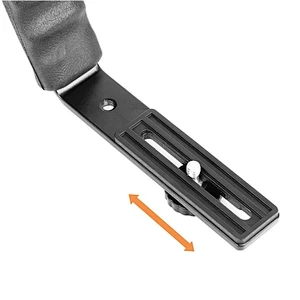 Universal Flash Camera Grip L Bracket with 2 Standard Side Hot Shoe Mount for Flash DSLR Video Light Camcorder Holder