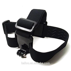 Factory direct sale Flexible Adjustable Head Strap Mount with Anti-slide Glue for Go pro Hero4 3+ 3/2/1