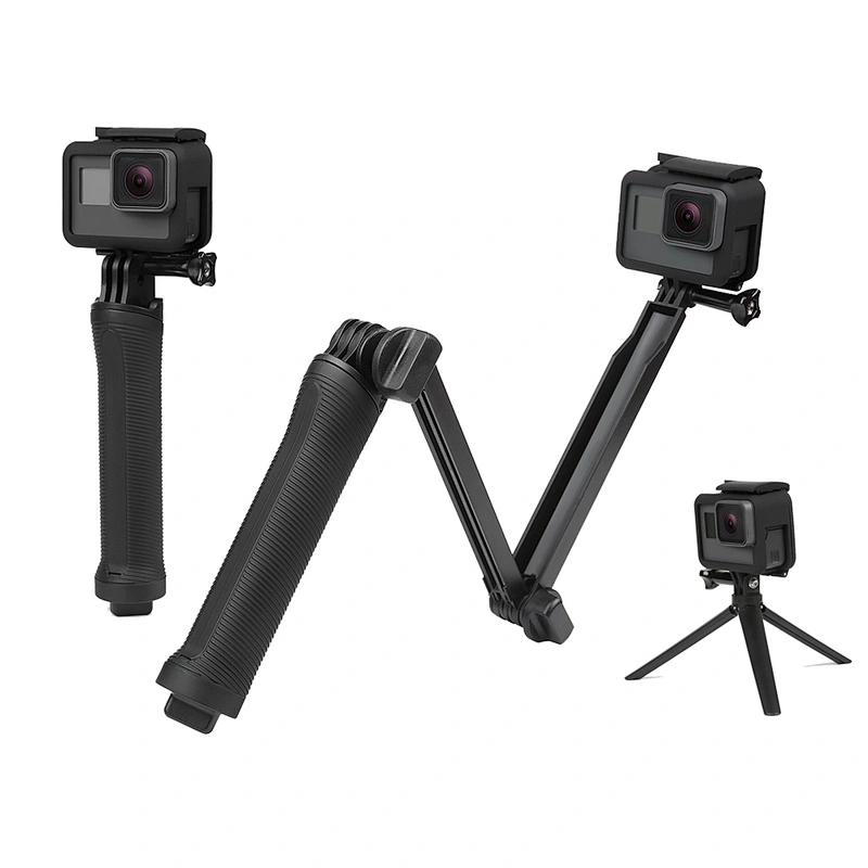 Good price selfie stick three-Way Mount monopod adjustable tripod stand for camera/cellphone yi cam camera accessories