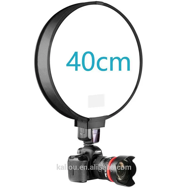 Kaliou DSLR Camera Professional 30/40cm Mini Portable Universal Round Photo Flash Diffuser Softbox