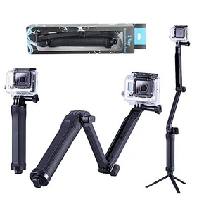 Kaliou 3-way Grip Arm Tripod Monopod 3 way wired selfie stick Mount For GoproHero 4 3 3+   Camera Accessories